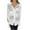 White, variant on gbyLJF Deep V Neck Shirts Women Knitted Tops for Women Womens Tops 3/4 Length Sleeves Ladies Tunic Tops White 3XL