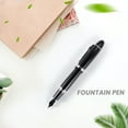 thumbnail image 3 of 159 Black And Silver M Nib Fountain Pen Thick For Gifts Decorations USA, 3 of 8