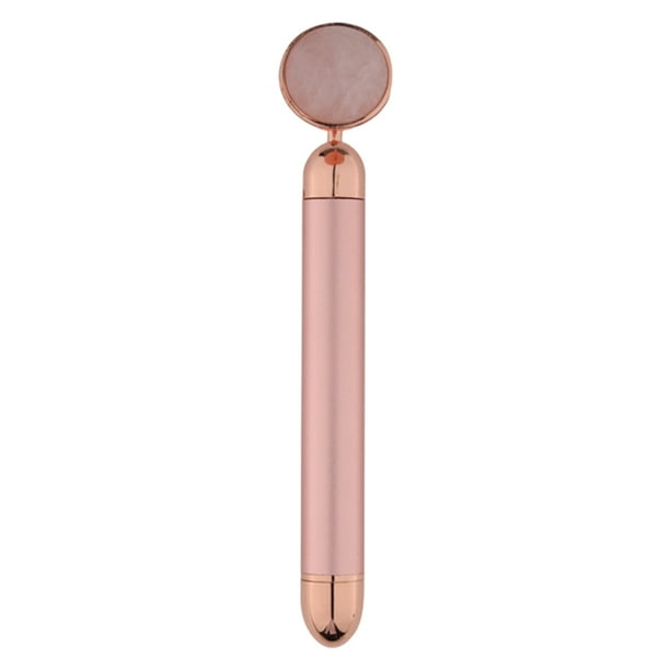 Rodillo facial eléctrico, disco masajeador facial de jade, instrumento de belleza eléctrico, herramienta para el cuidado de la piel, regalo, rosa y oro rosa.