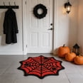 thumbnail image 6 of huayou Halloween Spider Web Bath Rug 23.62x23.62 Inch Red Base Black Spider Octagonal Absorbent Non Slip Mat for Bathroom Tabletop Decor, 6 of 6