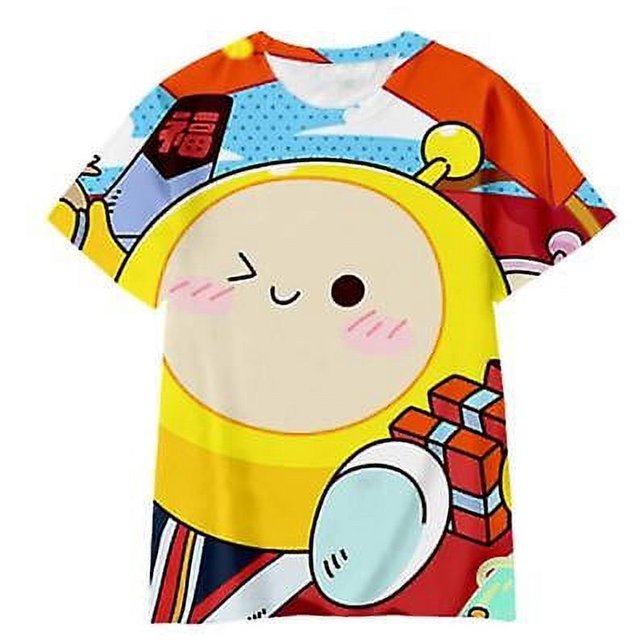T-shirts Mode Garçons Filles Enfants Impression Dessin Animé Fête des Ufs Manches Courtes