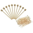 thumbnail image 1 of Uxcell 100 Pcs Pins de Cabeza de Bola Dorados de 0.63 pulgadas, Pins de Cabeza de Alambre de 24 Gauge, Pins de Latón para Manualidades de Joyería DIY, 1 of 7