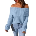 thumbnail image 3 of Durtebeua Womens Sweaters 2023 Long Sleeve Turtleneck Cozy Knit Sweater Casual Loose Pullover Jumper Tops, 3 of 6