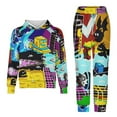 thumbnail image 2 of Geometry Dash 2 Piece Outfits Hoodie Sweatsuits Set Sweatpants Long Sleeve Sweatshirt Matching Joggers Tracksuit Sets, 2 of 7
