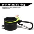 thumbnail image 3 of Anley 1.25" Aluminum Flagpole Mounting Rings Set - Anti Wrap 360° Rotatable Ring with Carabiners - Ideal for 1-1/4 Inch Diameter Flag Pole & Flag with 2 Grommets (Black, Pack of 2), 3 of 6