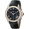 raymond weil men's 7260-sc5-00208 parsifal stainless steel watch with black faux-leather band