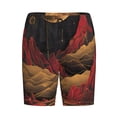 thumbnail image 6 of Daiia Lunar Mountains Golden Rivers Mens Woven Stretch Pajama Short,Short Pajama Pants-Medium, 6 of 7