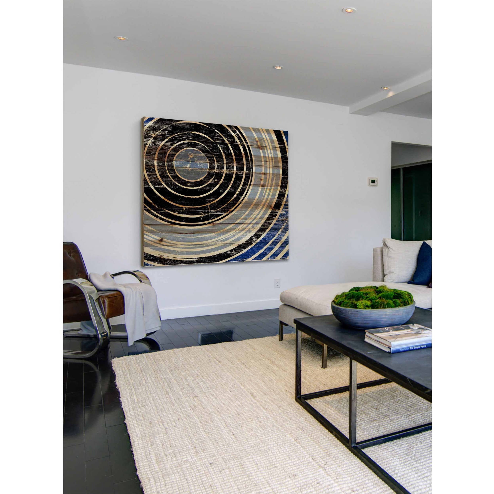 "Infinite Rings" Painting Print on Natural Pine Wood