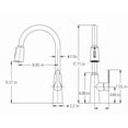 thumbnail image 2 of Izzovium Stainless Steel High Arc Kitchen Sink Faucet with Pull Out Sprayer, Brushed Nickel Finish, 3-Way Setting Single Handle, Deck Plate Included, Modern Design, 2 of 19