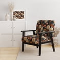 thumbnail image 2 of Designart "Warm Tropics In Orange And Beige" Orange Floral Upholstered Accent Chair - Cottage Arm Chair For Bedroom, 2 of 5