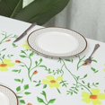 thumbnail image 2 of Waterproof Tablecloth, Yellow Flower Table Cloth for Rectangle Tables, Stain Resistant Decorative Table Cover for Kitchen Patio Dining Parties Picnic, Indoor Outdoor(60 * 84in, 4-6 Seat), 2 of 6