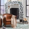 thumbnail image 5 of 9FT Christmas Garland, Flocked Artificial Pine Garland with 200 Branches, Soft Foliage Snowy Holiday Garland for Mantel, Indoor Christmas Decor, 5 of 6