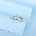 thumbnail image 4 of PENGXIANG Hug Ring for Women Rose Gold and Silver Adjustable Alloy Inner Ring Lettering Couple Simple Ring Jewelry, 4 of 6