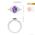 thumbnail image 4 of ANGARA Natural 1.6 Ct. Amethyst with Diamond Classic Ring in 14K White Gold for Women (Ring Size: 12), 4 of 9