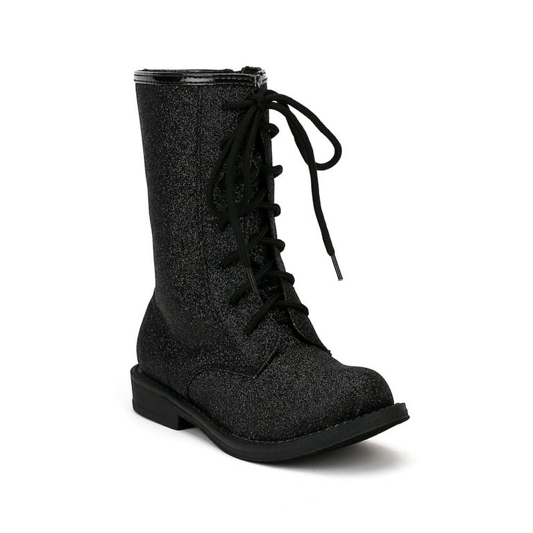 Jelly Bean Pemini New Glitter Lace Up Military Combat Boot Toddler Girl Walmart