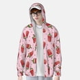 thumbnail image 3 of Fotbe Watermelon Ice Cream Men's Women's UPF 50+ Sun Protection Jacket Hooded Cooling Shirt with Pockets Hiking Outdoor Performance-Small, 3 of 8