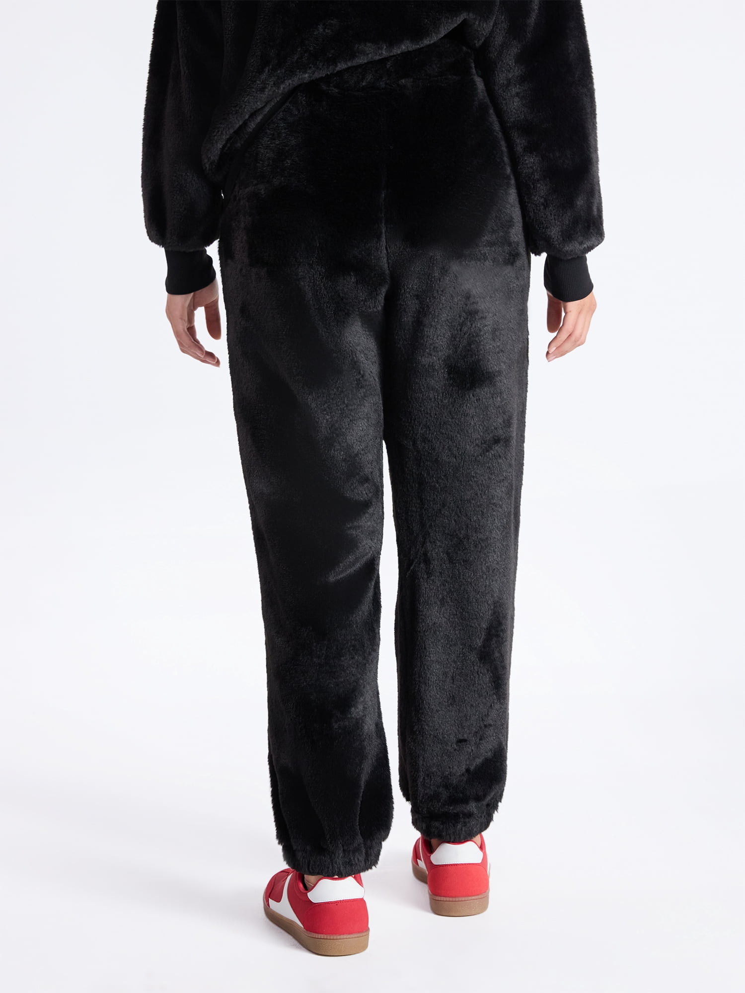 No Boundaries Faux Fur Pants, 29'' Inseam, Women's