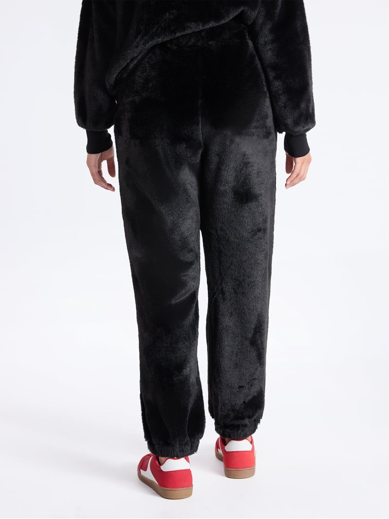 No Boundaries Faux Fur Pants, 29'' Inseam, Women's - Walmart.com