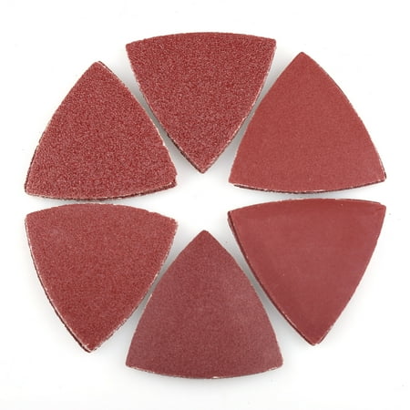 - 60 PCS Hook and Loop Triangle Sandpaper Sanding Pads Sheets , 3-1/8 Inch, Assorted 40 60 80 120 180 240 Grits
