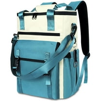 HOMEYA Backpack Cooler for Women,35 Cans Backpack Coolers Insulated Leak Proof,Waterproof Cooler Backpack Travel Camping Cooler Bag,Lake Blue