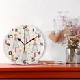 thumbnail image 2 of Cartoon Christmas Tree Wall Clock Round Vintage Silent Non Ticking Battery Operated Accurate Arabic Numerals Design for Home Kitchen Living Room Bedroom Inch, 2 of 5