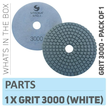 Granite Top Insert - Stadea PPW110D Diamond Polishing Pads 4 Inch For Concrete Terrazzo Marble Granite Countertop Floor Wet Polishing, Grit 3000