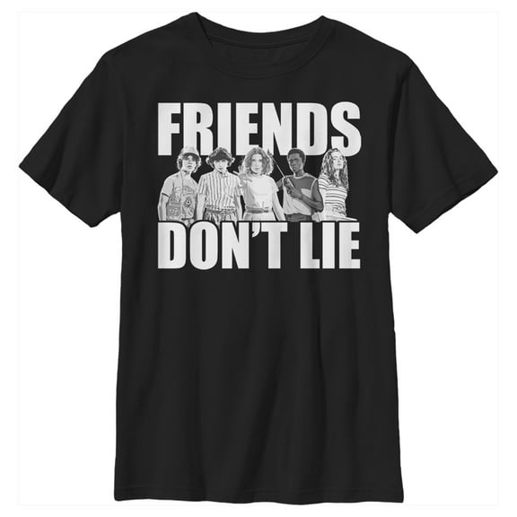 Netflix Boy's Stranger Things Friends Don't Lie Character Pose Graphic T-Shirt