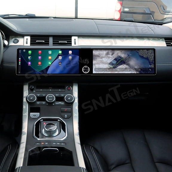 SNATEEN Dual 12.3 inch Carplay Screen/Radio/Multimedia Player for Range Rover Evoque 2012 2013 2014 2015 Car Navigation/GPS Upgrade Headunit Android Display 1080P Touch Screen Receiver Replace System