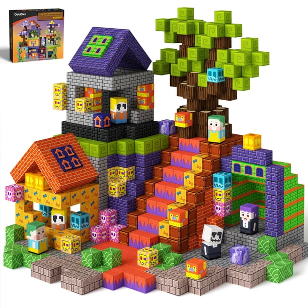 Bloques magnéticos GoBidex de Building Toys, 100 unidades, para niños mayores de 3 años