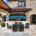 thumbnail image 4 of Mondawe 15ft Double-Sided Solar Patio Umbrella with Base (Included) Large Outdoor Umbrella with Solar Lights, 4 of 8