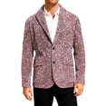 thumbnail image 6 of Ceisia Men's Fashion Carnival Print Corduroy Long Sleeve Turndown Collar Button Down Casual Blazer Jacket Coat Outwear Purple L Gifts, 6 of 6