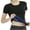 Blue, variant on Women's Sauna Sweat Shirt Weight Loss Shapewear Top Athletic Exercise Short Sleeve Shirt Heat Trapping Sauna Tee