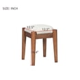 thumbnail image 3 of Harper & Bright Designs 39" Wood Vanity Desk with Rattan Drawers , Makeup Vanity Table Set with Stool , Dressing Table with Charging Plug and USB Port for Bedroom , Wood (Mirror not included), 3 of 18