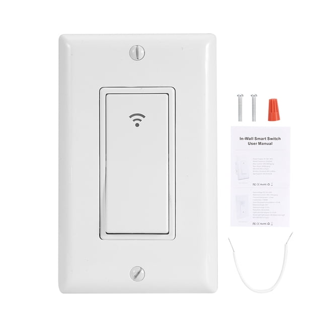 Temporizador de interruptor de luz de pared WiFi inteligente de 1/2/3 entradas para Alexa Google Home(1gang)