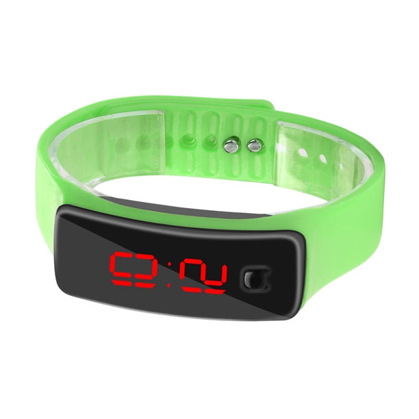 Reloj de Pulsera LED Resistente Al Agua, Deportes Al Aire Libre, Relojes de Pulsera Electrónicos para Ni?os Mayores, Rastreador de Ejercicios, Pulsera Inteligente(20 * 4 * 2cm-verde) Ecomeon no