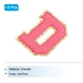 thumbnail image 3 of Uxcell Chenille Letter x Patches Large Size 2.48"x3.15" 3PCS(Hot Pink) Shape D, 3 of 7