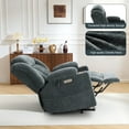 thumbnail image 3 of JULY'S SONG Oversized Recliner Chair with Heat and Massage, Power Lift Chairs for elderly with Cup Holders, Heavy Duty Electric Recliners for Adults with USB & Type C ports, Chenille Gray Blue, 3 of 10