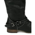 thumbnail image 4 of Breckelle Outlaw-91 New Women Leatherette Buckle Riding Knee High Boot, 4 of 5