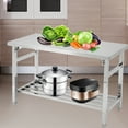 thumbnail image 2 of Stainless Steel Table for Prep & Work, 24 x 59 Inches, Folding Commercial Heavy Duty Table with Adjustable Undershelf, for Commercial Kitchen, Restaurant, Hotel and Garage, 2 of 7