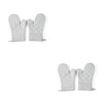 thumbnail image 2 of Wosthever 1 par de guantes de lona para horno de microondas, protección portátil resistente al calor para colgar, guantes de cocina para Gris 2piezas, 2 of 6