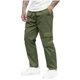 thumbnail image 2 of Pantalones largos para hombre, lisos, a la moda, informales, con múltiples bolsillos, cintura elástica, de poliéster, 2 of 7