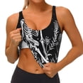 thumbnail image 3 of Pofeuu Vintage Black white Plant skull Print Sports Bra for Women Sexy Vest Yoga Running Gym Fitness Crop Bras Tops-Medium, 3 of 8
