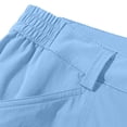 thumbnail image 5 of hlysgo Dress Shorts Men with Elastic Waist Casual Solid Color Golf Shorts for Men 9 Inseam Relaxed Fit Summer Bermuda Shorts with Pockets Blue,XXL, 5 of 8