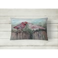 thumbnail image 2 of Caroline's Treasures 8981PW1216 Red Bird Feeding Canvas Fabric Decorative Pillow, 12H x16W, multicolor, 2 of 3