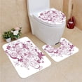 thumbnail image 1 of ABPHQTO Floral Juego de alfombras de baño de 3 piezas Alfombra de baño Alfombra de contorno y tapa de inodoro ABPHQTO  Cont-CHAPPLE-26249, 1 of 2