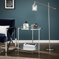 thumbnail image 6 of 26" Chrome Glass And Iron Round Mirrored End Table With Shelf, 6 of 6