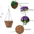 thumbnail image 5 of Artificial Silk Flowers in Hanging Basket Outdoor Indoor Patio Lawn Corridor Garden Decor, Fake Hanging Orchid in Basket, Hanging Orchid with 0-inch Coconut Lining Chain Palm Flowerpot(Yellow), 5 of 5