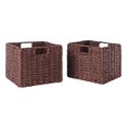 thumbnail image 1 of Tessa 2-Pc Foldable Woven Rope Basket Set, Walnut, 1 of 2