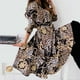 thumbnail image 4 of Moda Mujer Botones Vendaje Casual Vestido estampado Cuello en V Vestido de manga larga Pompotops  hdfakjf1384, 4 of 7
