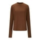 thumbnail image 5 of Blusas para mujer,Blusa de terciopelo de manga larga para mujer, cuello semialto con aberturas para los pulgares, blusa de poliéster suave para uso informal, sopatenor, 5 of 9